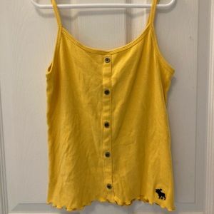 Abercrombie kids yellow tank top with lettuce edge